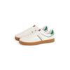 Sneaker TOMMY JEANS "THE GREENWICH LEATHER", Herren, Gr. 44, grün (ivory, grün), Veloursleder, sportlich, Schuhe, Freizeitschuh, Halbschuh, Schnürschuh mit kontrastfarbenen Details