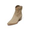 Stiefel MARC O'POLO "aus softem Veloursleder", Damen, Gr. 41, grau (grau stone), Obermaterial: 100% Leder (Rind), unifarben, Schuhe