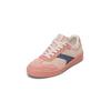 Sneaker MARC O'POLO "aus hochwertigem Velours-Rindleder", Damen, Gr. 39, chalky peach, smooth sky, Obermaterial: 100% Leder (Rind), unifarben, casual, Schuhe Retrosneaker
