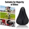 Bicycle Seat Soft GEL Cover MTB Bicycle Wide Silicone Soft Exercise Bike Seat Cushion Wide Foam MTB Bike Seat cover for Seats