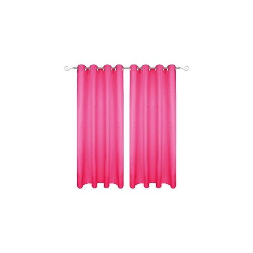 Bestgoodies Dekoschal Ellen Ösen Blickdicht 2er Pack - 140x145 cm Pink