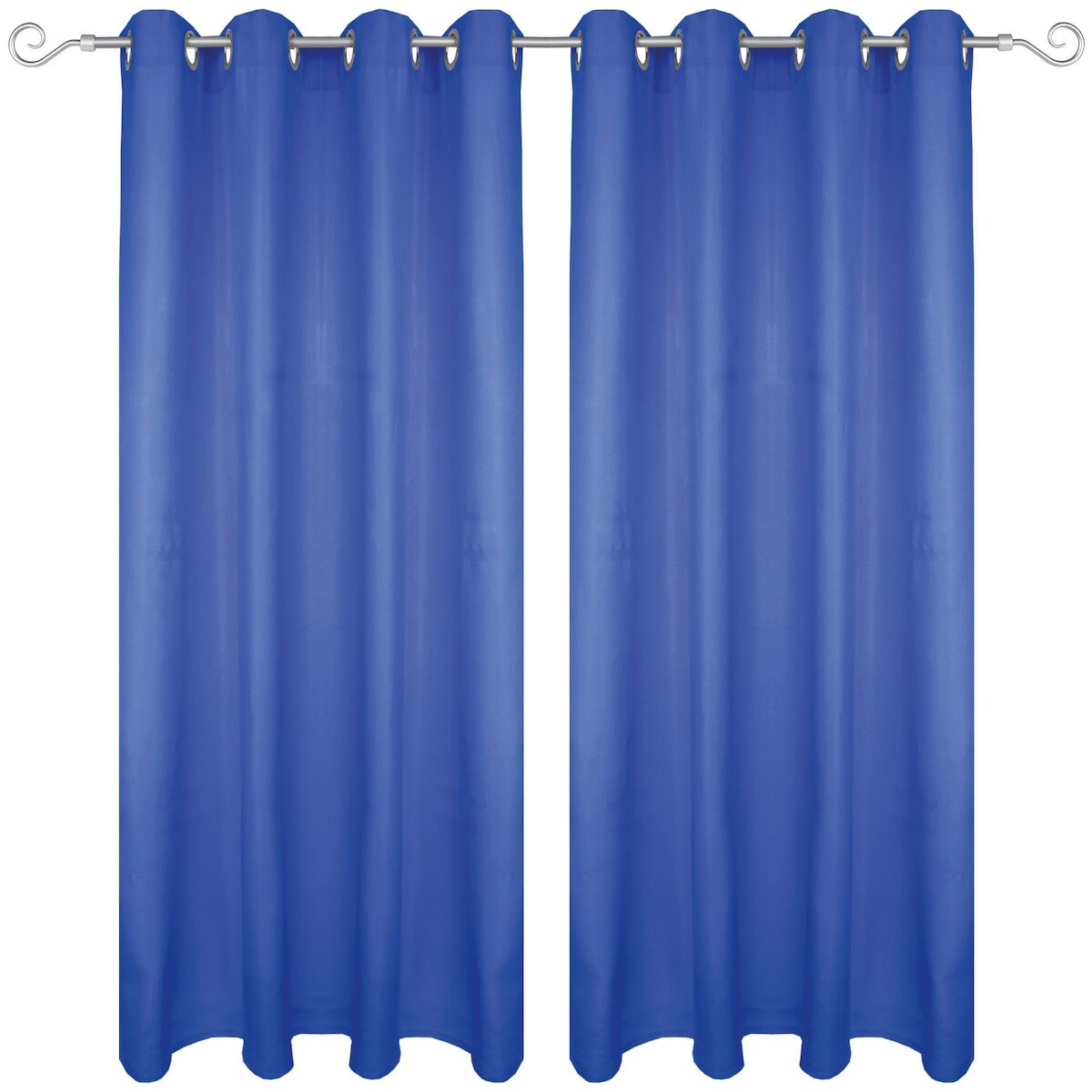 Bestgoodies Dekoschal Ellen Ösen Blickdicht 2er Pack - 140x245 cm Blau Image