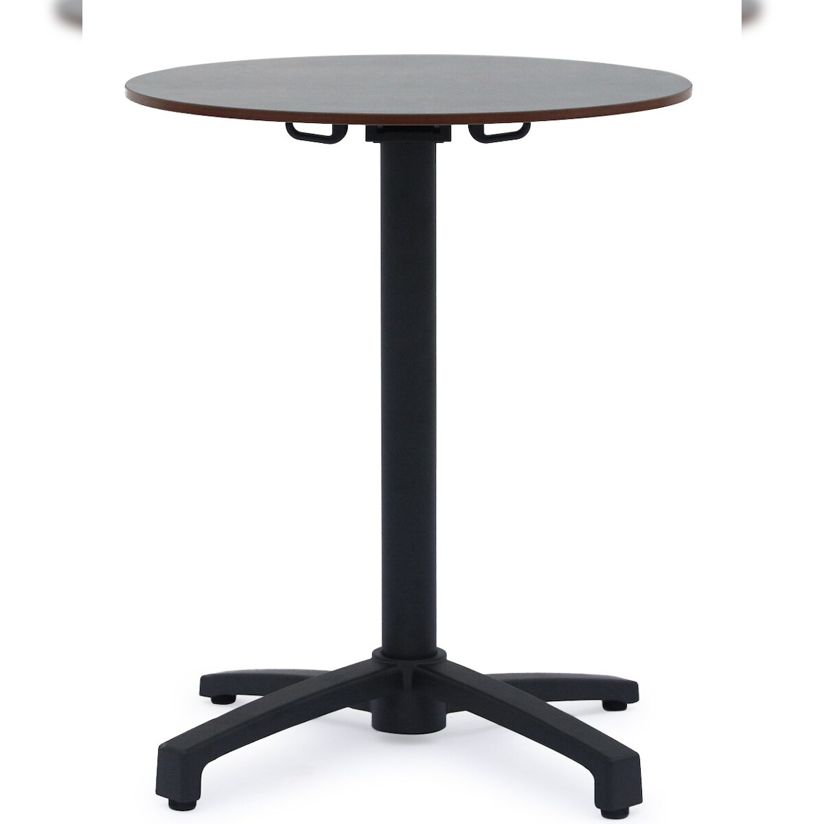 METRO PROFESSIONAL Gastro Klapptisch Massini, Alu, Ø 60 x 74 cm, HPL Tischplatte, Steinoptik, steingrau Image