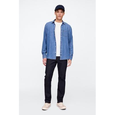 Gap Mens Dark Indigo Blue Straight Leg Jeans - Dark Indigo Blue