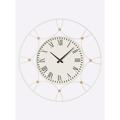 Wanduhr HEINE HOME, beige (creme), Wanduhren, B/H/T: 61cm x 61cm x 4cm, B:61cm H:61cm T:4cm Image