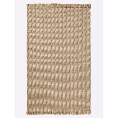 Teppich HEINE HOME Gr. 2, beige (natur), B:70cm H:13mm L:130cm, Jute, Wolle, Teppiche Image