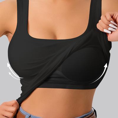TEMU Targeted Development Vest Large U American Back -one Built-in Cup Pad Ribbed Base Layer Outerwear Image