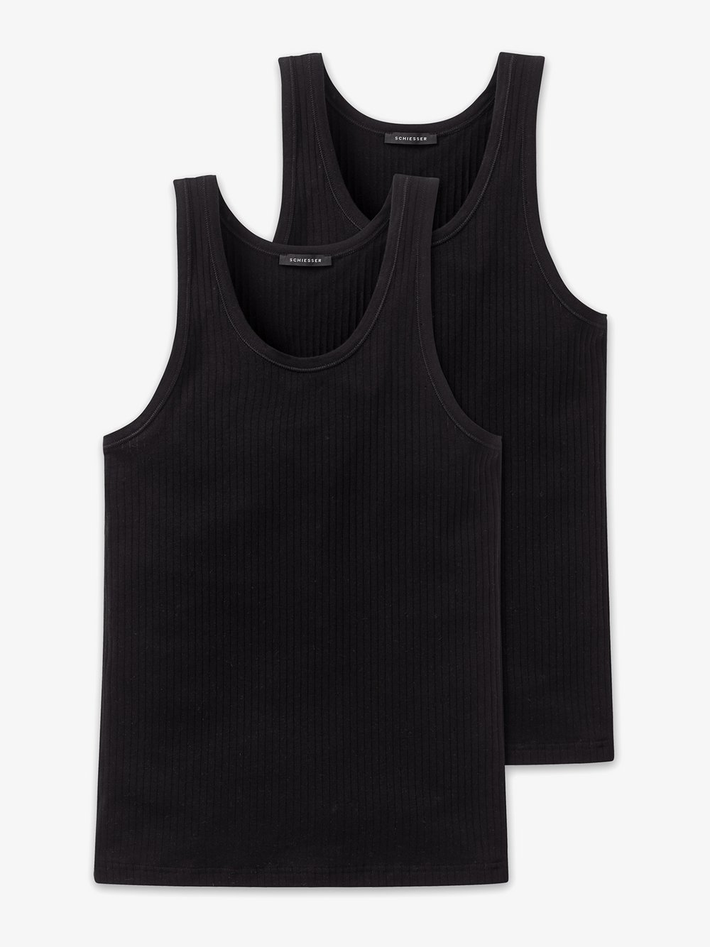 Schiesser Unterhemd Herren schwarz, 4 Image