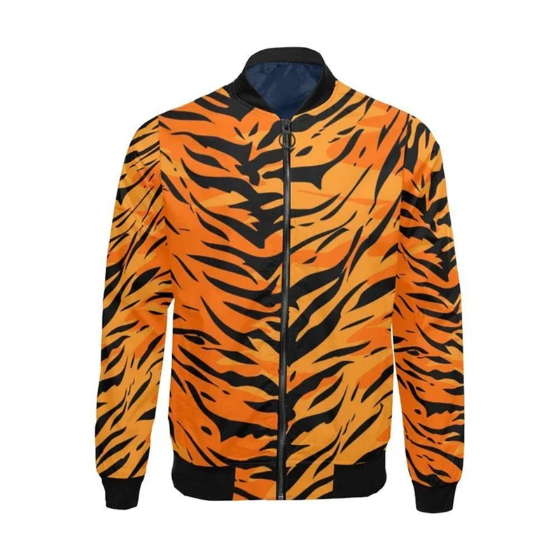 Various Leopard Prints Jacket Men's Clothing 3D Printing Animal Cosplay Jackets Hip Hop Streetwear Fashion Trend Bomber Jacket