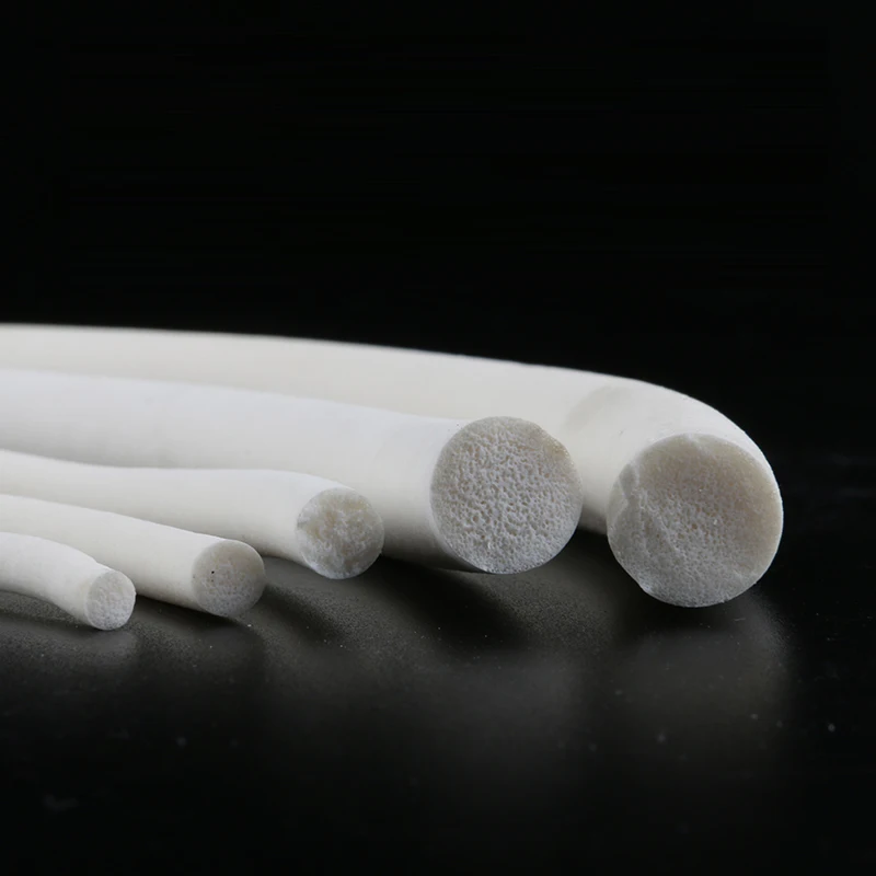 10 Meter Dichtungsstreifen aus Silikonkautschuk, Schaumstoffschnur, hochwertige weiße Schaumstoffstäbe aus Silikonkautschuk, gutes Dichtungsmaterial Image