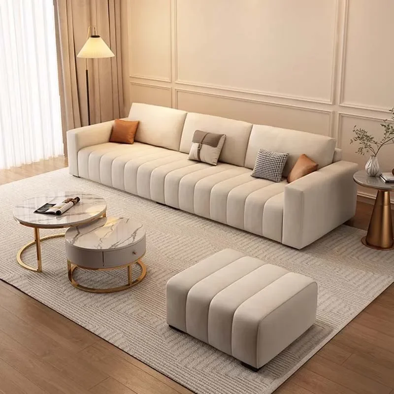Luxuriöses Wohnzimmersofa, minimalistisches Puff-Wohnzimmersofa, modernes, elegantes Divano Soggiorno Di Lusso, nordische Möbel Image