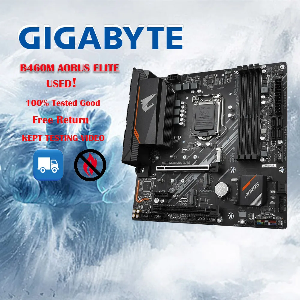 Gigabyte ga b460m aorus elite micro-atx intel b460 ddr4 m.2 128g unterstützung 10 gen lga cpu motherboard Image