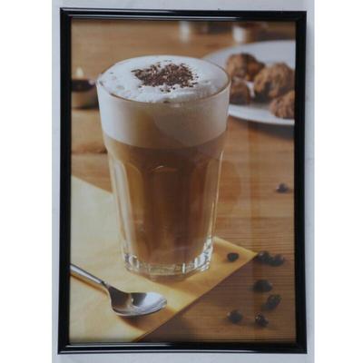 4x Bilderrahmen aus Kunststoff Fotos aufhängen 21x29,7cm din A4 schwarz Image