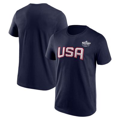 NHL 4 Nations vereinigte Staaten von Amerika Primäres Logo T-Shirt - Herren Image