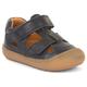 Sandale FRODDO "Ollie Sandal", Kinder, Gr. 25, blau (dunkelblau), Leder, unifarben, sportlich, Schuhe, Babyschuh, Klettschuh, Lauflernschuh mit luftigen Löchern
