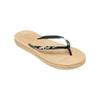 Sandale ROXY "South Beach", Gr. 6(36), blau (schwarz print), Obermaterial: 98% Synthetikmaterial, 2% Metall / Futter: Synthetikmaterial / Außensohle: Moosgummi, Schuhe