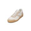 Sneaker MARC O'POLO "aus edlem Rindleder", Herren, Gr. 43, weiß cotton, light dusty sand, Obermaterial: 100% Leder (Rind), unifarben, casual, Schuhe