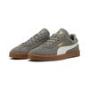 Sneaker PUMA "CLUB II", Gr. 42,5, grau (cast iron, puma weiß), Leder, unifarben, sportlich, Schuhe