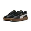Sneaker PUMA "CLUB KLASSIKA", Gr. 38,5, schwarz-weiß (puma schwarz, puma weiß, puma gold), Leder, sportlich, Schuhe