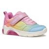 Sneaker GEOX "J FADINLIGHT GIRL Blinkschuh", Kinder, Gr. 28, bunt (rosa, multi), Textil, Synthetik, modisch, Schuhe, Regenbogen Schuh, Pride Sneaker, Bunter Klettschuh mit Gummzug