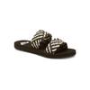 Sandalette ROXY "Porto", Gr. 8,5(39), schwarz-weiß (schwarz, weiß), Obermaterial: 60% Kunstharz, 40% Baumwolle / Futter: N/A / Außensohle: 100% TPR, Schuhe Pantolette