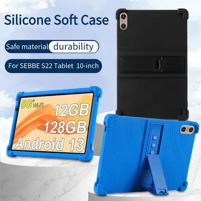 Case for SEBBE S22 Tablet 10 Inch, Kids Friendly Soft Silicone Adjustable Stand Cover for YESTEL
