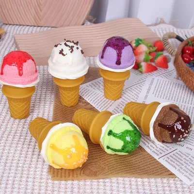 Simulated Ice Cream Model Cone Simulation Props Ice Cream Model Fake Ice Cream Shop Decoration For