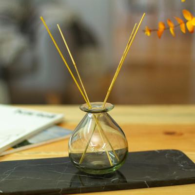 'Handmade Drop-Shaped 12 oz. Recycled Glass Incense Diffuser'