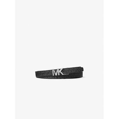 Michael Kors Reversible Signature Logo and Leather Belt Black One Size