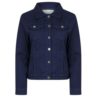 Coats / Jackets Feather Women's Stretch Cotton Denim Jacket in Patriot Blue - Amara Reya / 18 - Tokyo Laundry