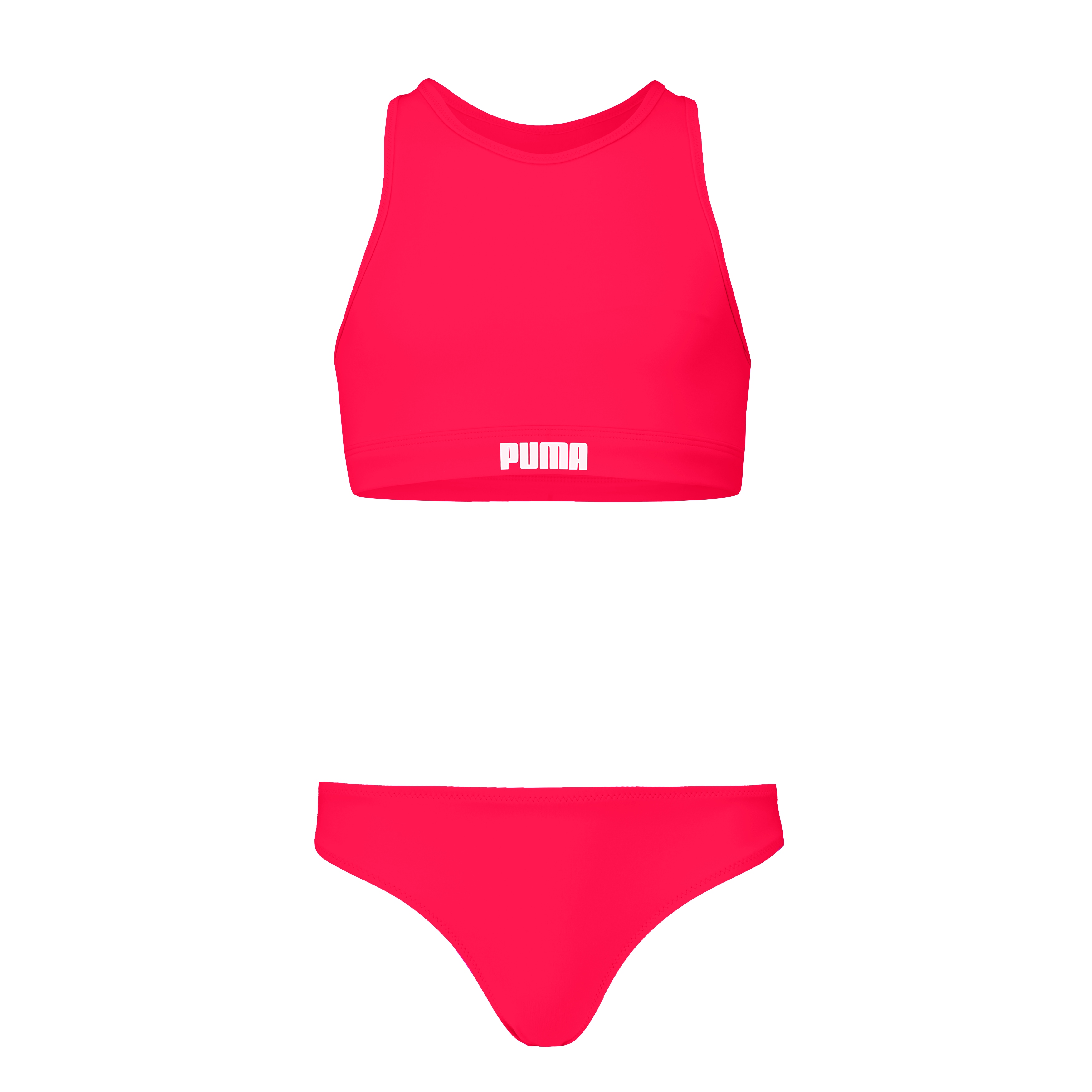 Bustier-Bikini PUMA, Kinder, Gr. 152, N-Gr, rosa (rose rot), Obermaterial: 80% Polyamid, 20% Elasthan. Futter: 88% Polyamid, 12% Elasthan, Bikini-Sets, mit Racerback-Passform Image