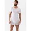 T-Shirt MEY "CASUAL COTTON (K)", Herren, Gr. M, weiß, Feinripp, Obermaterial: 100% Baumwolle, unifarben, casual, körpernah hüftlang, Rundhals, Kurzarm, Shirts, Elastischer Halsabschluss