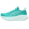 Laufschuh ASICS "GEL-NIMBUS 27", Gr. 39,5, blau (wave teal, illuminate mint), Textil, sportlich, Schuhe Plateausneaker Sneaker low Modernsneaker