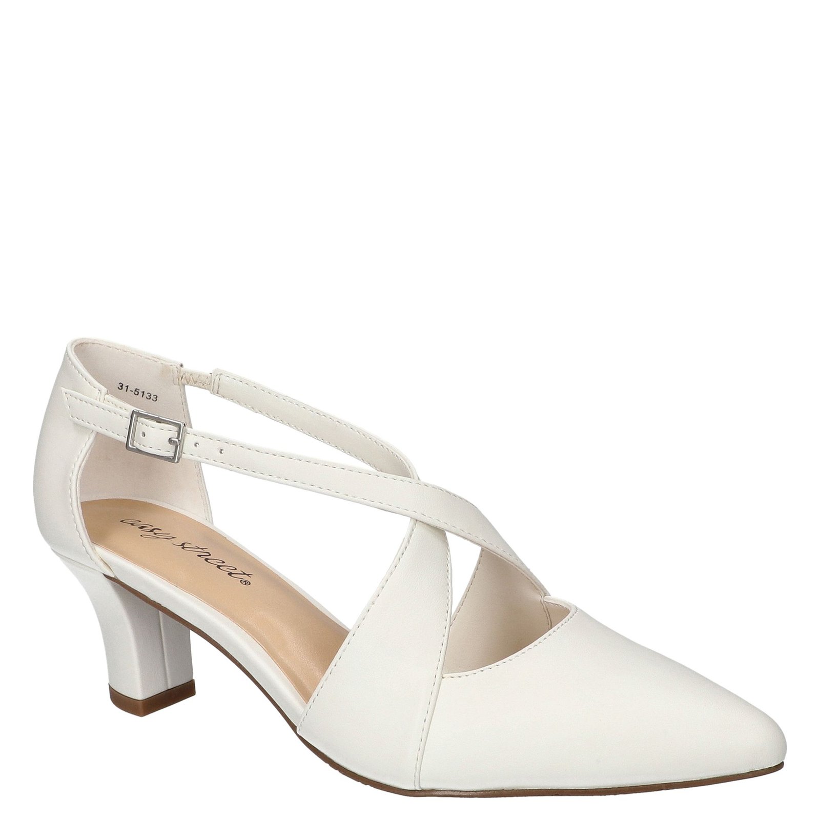 Easy Street Elegance - Womens 9 White Pump N