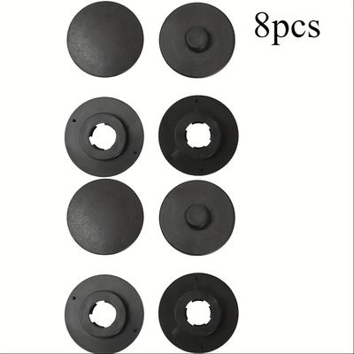 TEMU 8pcs (2 Sets) Universal Round Car Floor Mat Anti-slip Fixing Clip Set, Double-layer Removable Trunk Mat Button Pad Coil Carpet Surface Fixing Image