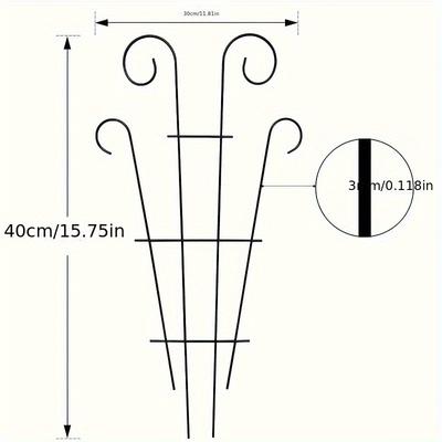 TEMU 1pcs Metal Plant Trellis Support Stand - Sturdy Climbing Plant Trellis For Indoor Use - Ideal For , Roses, Veggies, And Flowers In Home, Patio, Lawn, Front Porch, Balcony, Or Garden