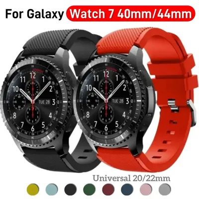 20 mm 22 mm Silikonarmband für Samsung Galaxy Watch 7 6 5 4 3 40 mm 44 mm für Redmi 5 Active/Lite 3 Image