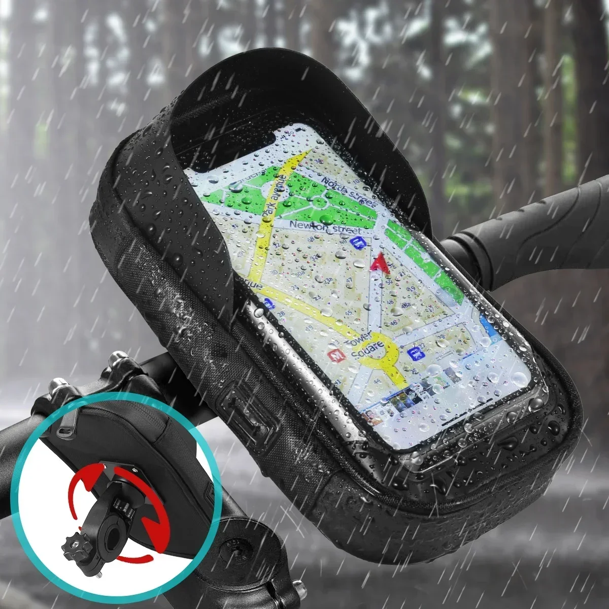Fahrrad Motorrad Wasserdichte Telefon Halter Tasche für iPhone 16 15 14 Pro Max Samsung Xiaomi Mobile Unterstützung Ständer Halterung