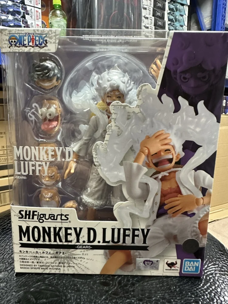 Auf Lager Original Bandai S.H.Figuarts S.H.Figuarts Anime Monkey D Ruffy Gear 5, Nika One Piece Actionfigur, PVC-Modell, Spielzeug, Geschenke Image