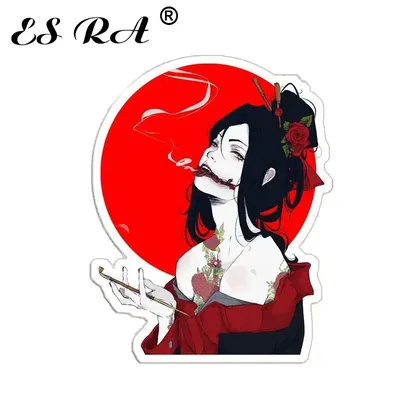 2pcs 5,1 inch Vinyl mater proof Aufkleber kuchi sake onna Auto Aufkleber Japan Monster Pegatinas Aufkleber für Laptop Skateboard Fenster Image