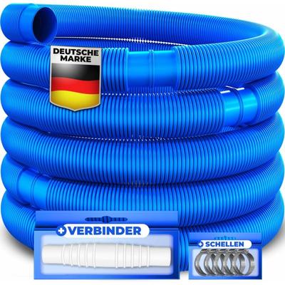 Poolschlauch Schwimmbadschlauch mit Muffen Solarschlauch für Pool und Schwimmbecken Saugschlauch Image
