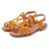 Sandale LASCANA "Sommerschuh", Damen, Gr. 37, orange, Obermaterial: 100% Rindsleder. Futter: 100% Textilmaterial. Decksohle: 100% Textilmaterial. Laufsohle: 100% Synthetik, unifarben, modisch, Schuhe, aus hochwertigem Leder, Sandalette, Sommerschuh