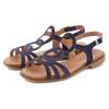 Sandale LASCANA "Sommerschuh", Damen, Gr. 40, blau, Obermaterial: 100% Rindsleder. Futter: 100% Textilmaterial. Decksohle: 100% Textilmaterial. Laufsohle: 100% Synthetik, unifarben, modisch, Schuhe, aus hochwertigem Leder, Sandalette, Sommerschuh