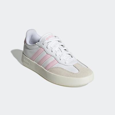 Sneaker ADIDAS SPORTSWEAR "BARREDA", Gr. 41, cloud weiß, clear pink, sanftes weiß, Synthetik, Leder, sportlich, Schuhe R