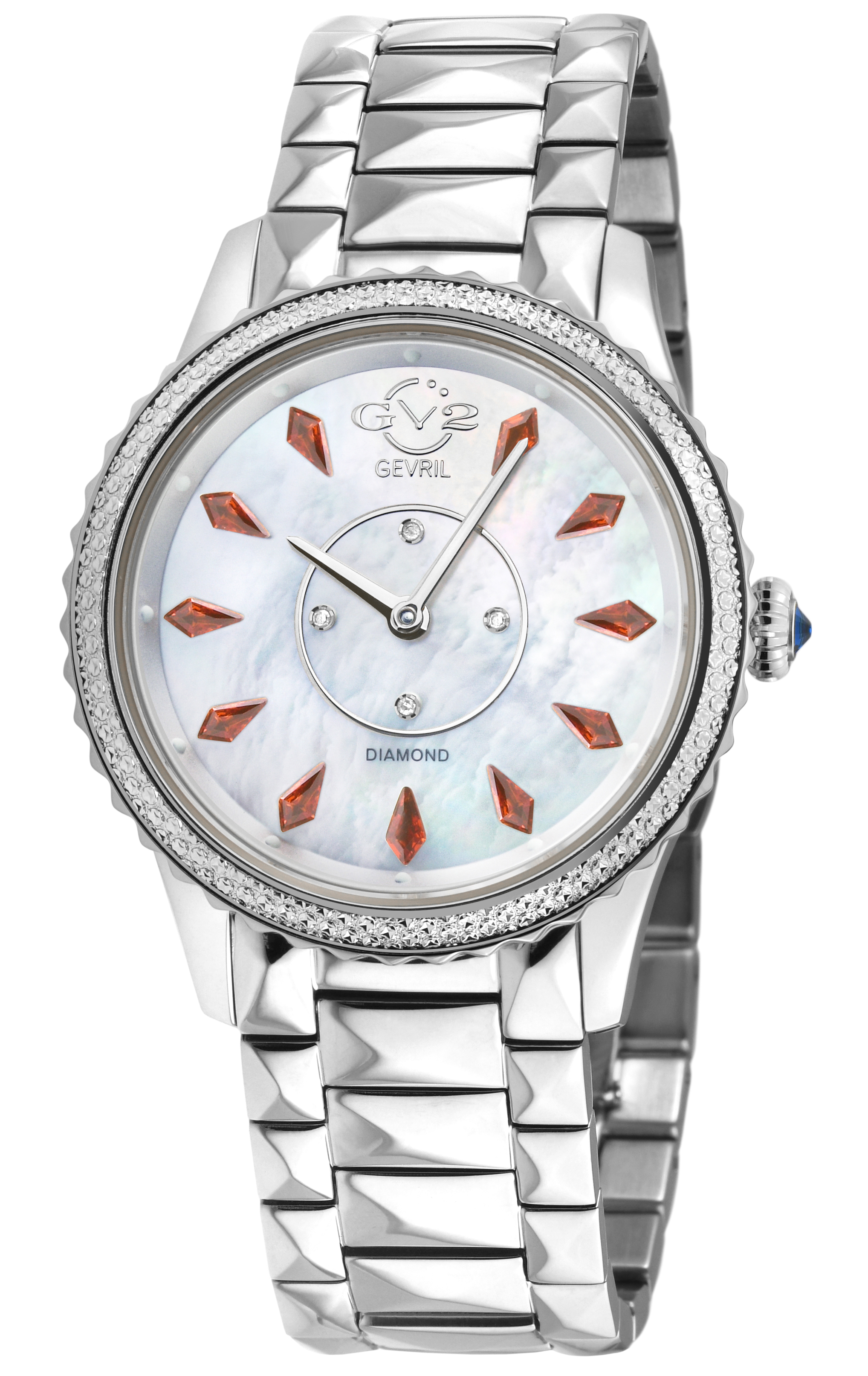 Siena Schweizer Quarz MOP Zifferblatt 316L Edelstahl Diamant Uhr Image