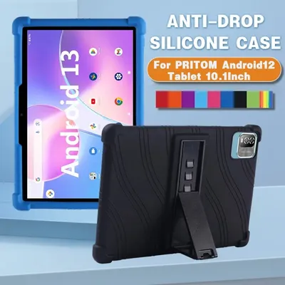 For PRITOM Android 12 Tablet 10.1 Inch Shockproof Cover Teclast Android 13 Tablet Kids Soft Silicon