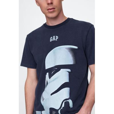 Gap Mens Navy Blue Stormtrooper Star Wars Cotton Crew Neck T-Shirt - Navy Blue Stormtrooper