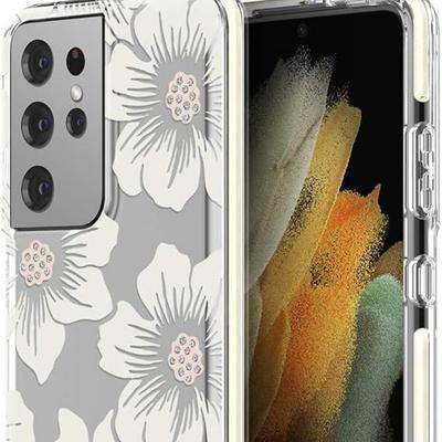 Kate Spade Cell Phones & Accessories | Kate Spade Defensive Hardshell Case Compatible With Samsung Galaxy S21 Ultra 5g | Color: Cream/Pink | Size: Os