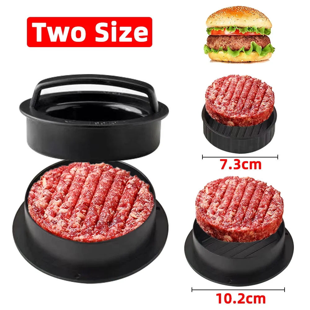 Abs hamburger presse fleisch pasteten presse gefüllte burger form hersteller mit back papier liner patty gebäck werkzeuge bbq küchen zubehör Image