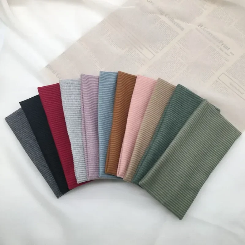 Neue Gestrickte Haarbänder Frauen Mode Breiten Elastischen Stirnband Sport Yoga Haarband Weiche Waschen Gesicht Make-Up Headwrap Haar Zubehör Image